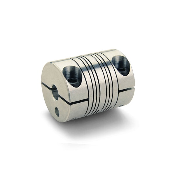 4-Beam Clamp Coupling, Bores 0.125"x3mm, OD 0.590", Aluminum